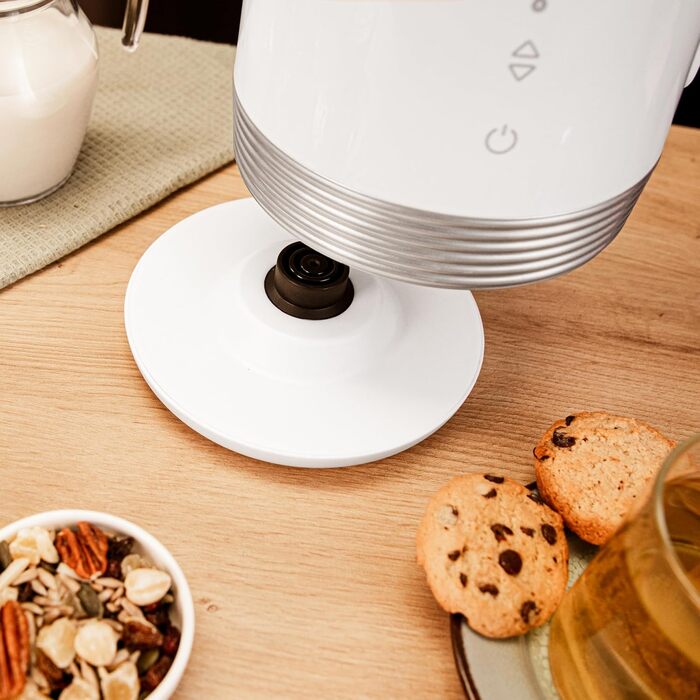 Електричний чайник Cecotec ThermoSense 600 Touch White, 1.7 л, 2200 Вт, з нержавіючої сталі та пластику, LED-підсвітка, поворотний на 360°