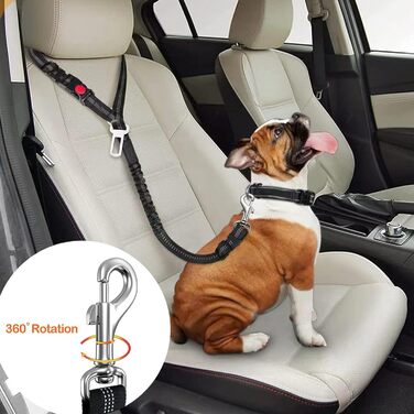 Авторемені для собак у машину, 2 шт. - безпечний пасок для тварин, кріплення на підголівник