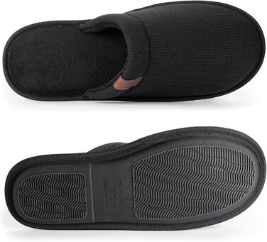 Чоловічі тапочки RockDove LiteStep з вафельної в'язки для дому, чорні (47/48 EU)