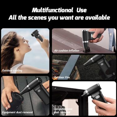 Електричний пилосос для повітряного продування, пилоочисник для авто, ноутбуків та клавіатур (130 000 об/хв, 8000 mAh)