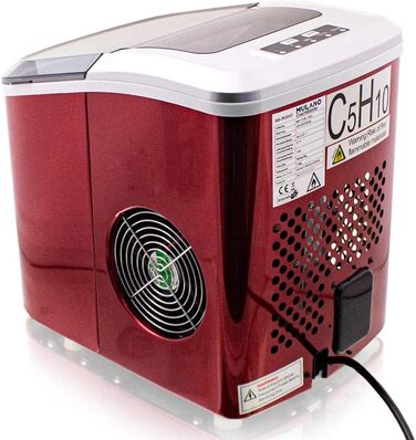 Машина для приготування льоду з нержавіючої сталі, Ice Maker, червона