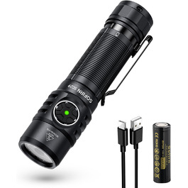 Ліхтарик Sofirn SC29, LED, 3000 люмен, USB-C, акумуляторний, надяскравий, EDC, для туризму, кемпінгу та спорту на відкритому повітрі