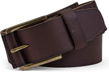 Чоловічий шкіряний ремінь Timberland, темно-коричневий, ширина 32 мм