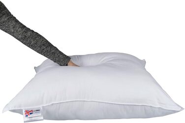 Homescapes medium-soft pillow set, 80 x 80 cm, 2-pack, goose feather and down pillow pair, Responsible Down Standard and Oeko-Tex certified, cover made of 100% cotton