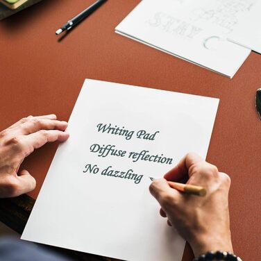 Підкладка на стіл велика 90x43 см Braun з PU шкіри, килимок для миші, клавіатури та ноутбука, водонепроникний, антиковзкий