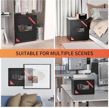 KABISAFE 45L - сейф для дому з електронним замком, світлом та ключем, 45 літрів