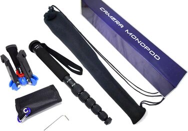 Штатив для камери Koolehaoda K-266 чорний, 6 секцій, 42-160 см, витримує до 7 кг