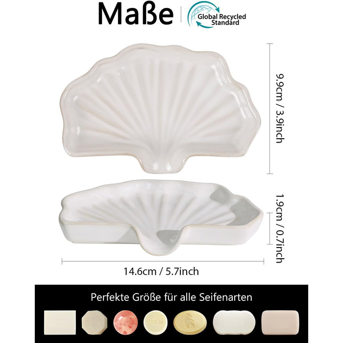 Керамічна мильниця з піддоном Antis's Home, зелена, для ванної кімнати, душа та умивальника, сучасний дизайн