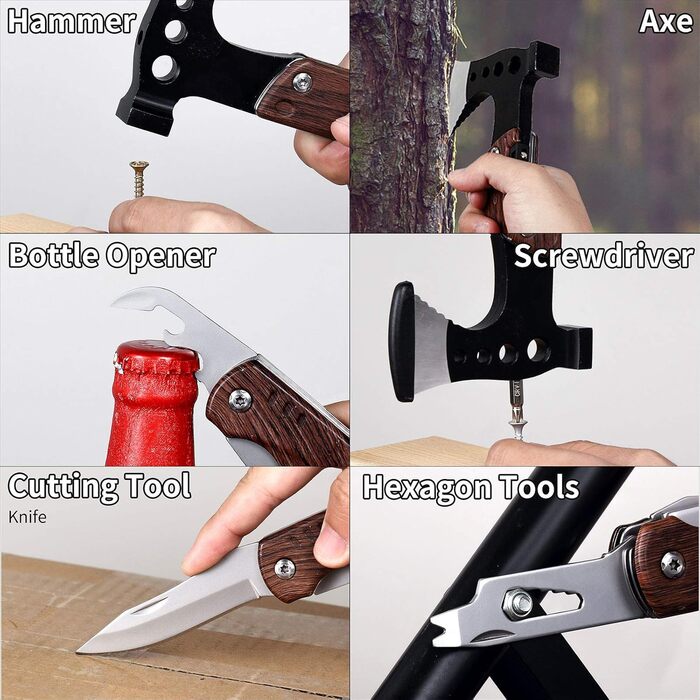 Мультитул RAXCO 8-в-1: пліер, інструмент для кемпінгу, подарунок для чоловіків, батька, друга