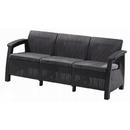 Садовий диван Keter Cofru Love Seat на 3 особи, графітовий