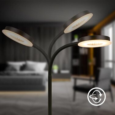 LED лампа BRILONER для столу з сенсорним управлінням, регульована яскравість, поворотна, чорна. Ідеально для дому та офісу, читання. Розміри: 32,5x13x40 см