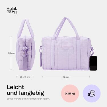 Hylat Baby Diaper Bag with Changing Mat and Cotton Bag - modern bag for diapers and baby essentials – ideal for on the go