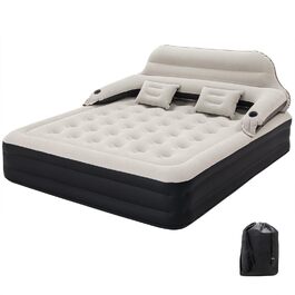 Надувний матрац RAPTAVIS Kingsize з підголівком та подушкою - ліжко для гостей, пляжу, кемпінгу