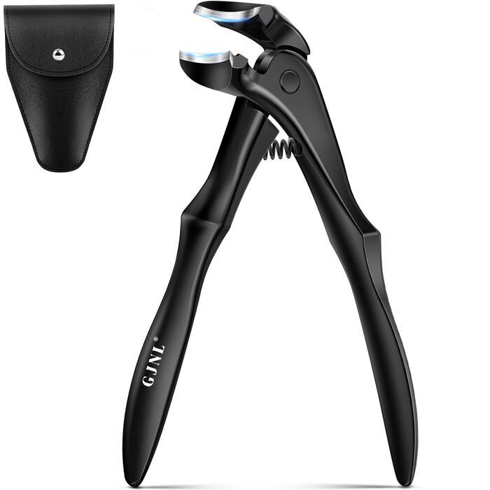 Кусачки для товстих нігтів, широкі губки, для пальців та ніг, гострі, для врослого нігтя, з довгим руків'ям, 5 шт. (чорний)