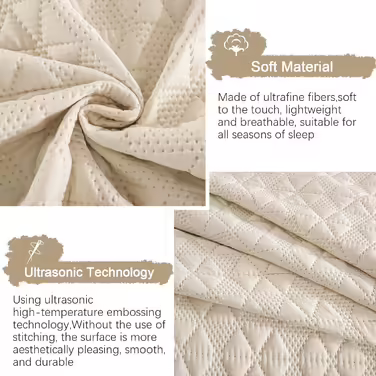DJY California King Bedding Set with Pillowcases, Oversized, Light Brown, Cream, Lightweight, Soft, Daybed Cover, Quilt, Bedspread, Bedspread, Bedspread, Bedspread, Duvet Cover, Duvet Cover, All Season, (Queen (90