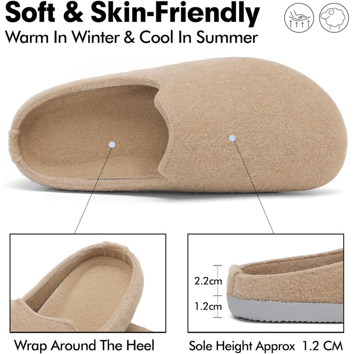 Тапочки халатні зимові Mishansha з м'якого фетру для жінок та чоловіків, розмір 36-48, колір персиковий