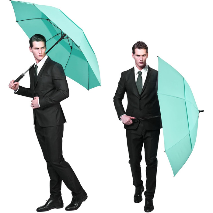 G4Free Парасолька велика, стійка до вітру, автоматична, для чоловіків та жінок, діаметр 157 см (62 дюйми), блакитний колір