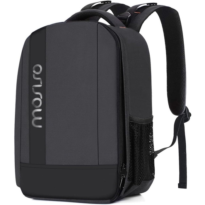 MOSISO Рюкзак для камери, DSLR/SLR/беззеркальна фототехніка, захищений, модульні вставки, тримач для штатива, сумісний з Canon, Nikon, Sony, сірий