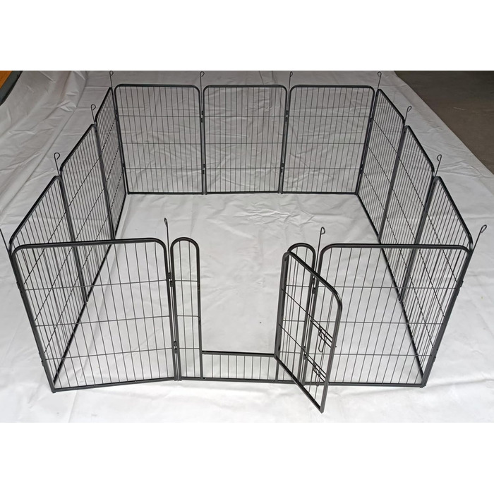 Вигул для цуценят, вольєр, клітка для собак, огорожа для собак, клітка для тварин, огорожа для тварин, клітка для собак з гратами, вигул для тварин, клітка для транспортування, вигул для кроликів, кемпінговий забір, кемпінговий вольєр, 12-TLG., 80 см, клі