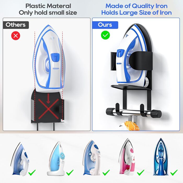 Кріплення для прасувальної дошки на стіну TJ.MOREE, чорний колір