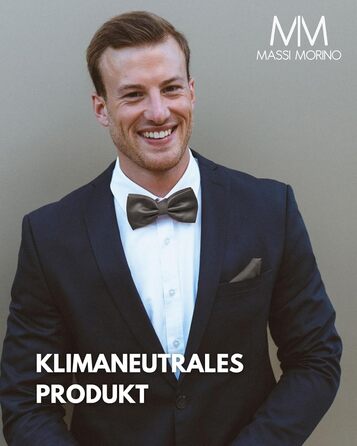 Комплект метелик Massi Morino з нагрудною хустинкою для чоловіків, антрацит - метелик на весілля, регульована петля