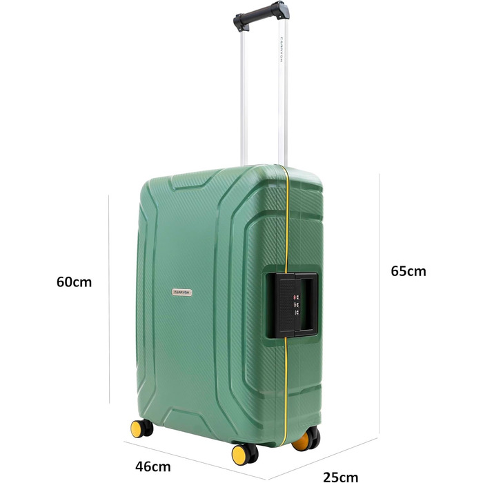 Чемодан CarryOn Steward Hartschalen Mittelgroßer 65 см з TSA замком (зелений)