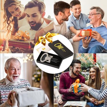 Відкривачка для вина LKKCHER з двома зубцями, для старих винних пляшок, відмінний подарунок для чоловіків, бронза (у подарунковій коробці та картці)