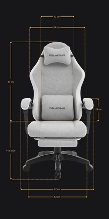 Ігрове крісло Delagear G 325, сіра тканина
