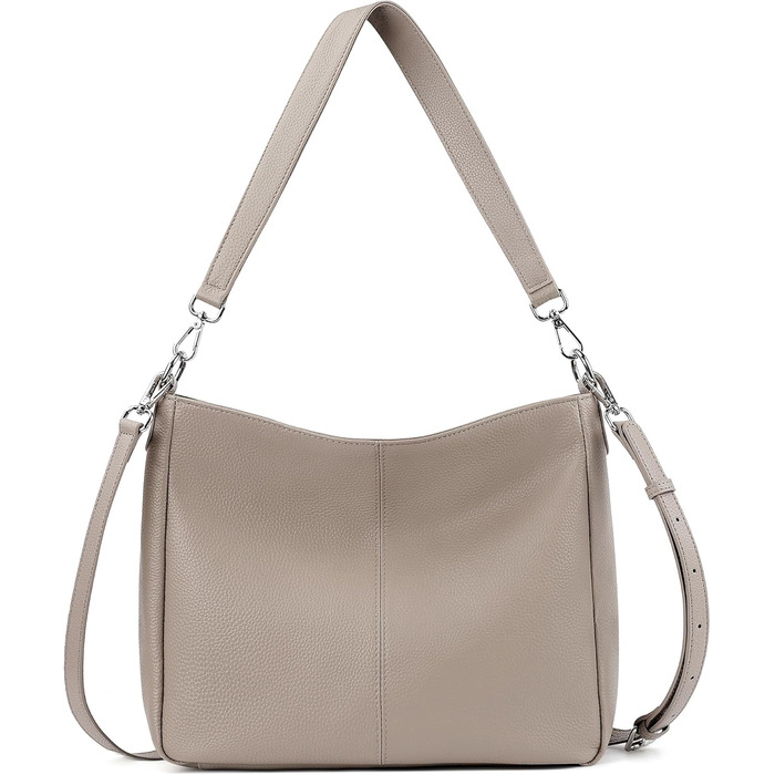 Сумка жіноча Befen зі шкіри, шопер середнього розміру, елегантна класична, колір А-тауп з 2 ремінцями через плече