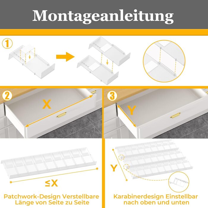 Організатор для спецій Famhap, 24 шт. Прямокутні полички для спецій, органайзер для спецій у ящик, полиці для спецій, органайзер для спецій, прозорі