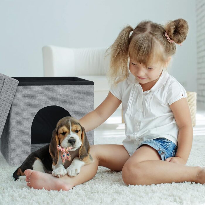 Кігтеточка-гніздо для котів та маленьких собак Relaxdays, сіра, 42x38x38 см