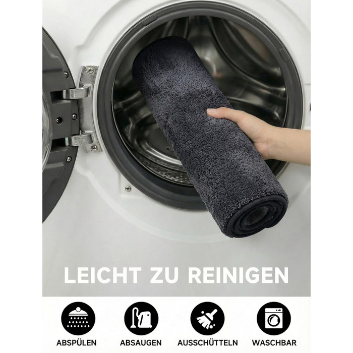 При স্বাগতний килимок 50x80 см з мікрофібри, протиковзний вологопоглинаючий килим для дому, кухні та ванної кімнати, сірий