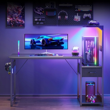 Ігровий стіл з LED-підсвіткою, ергономічний та комфортний, 120x48x114,5 см