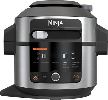 Ninja Foodi Multi-Cooker with SmartLid, 6L, 11-in-1 MultiCooker, Pressure Cooker, Air Fryer, Slow Cooker, Grill, Bake, Stainless Steel, OL550EU 11-in-1 MultiCooker, 6 L Stainless Steel
