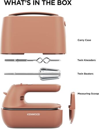 Ручний міксер Kenwood QuickMix Go HMP40.000RD, 350W, тонарний, з кейсом