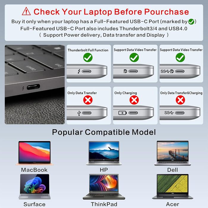 Регульована підставка для ноутбука на стіл з док-станцією, 9-в-1, алюмінієва підставка для ноутбука з USB-хабом, 360° обертання, Dual-Display 4K60Hz HDMI, 3 USB 3.0, 100W PD зарядка, для MacBook Pro Air/Dell