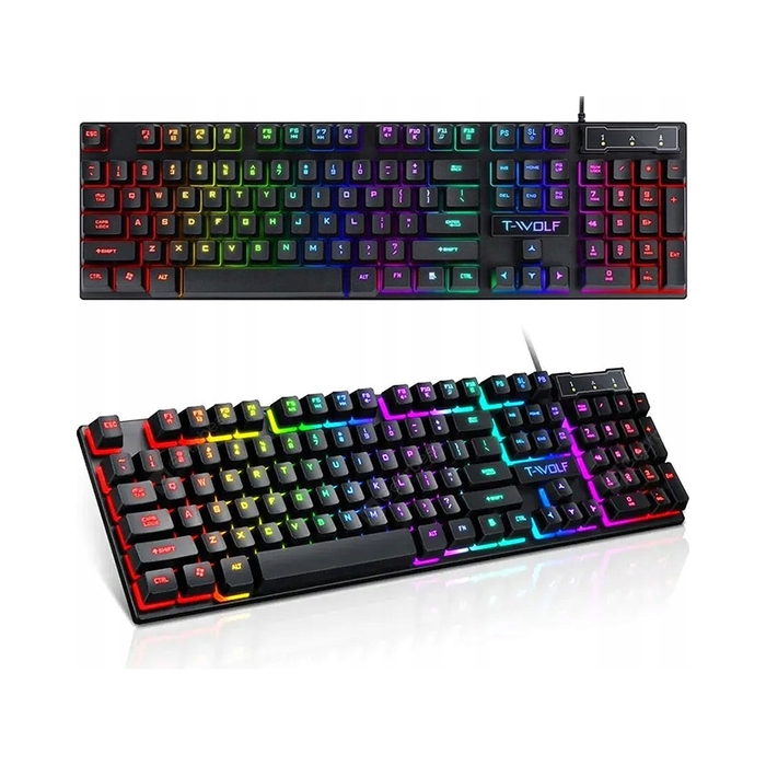 Дротова гібридна клавіатура T-Wolf Bella-J-1743 Arabic (QWERTY)