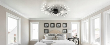 Сучасна LED-люстра GOECO, чорна, 100 см, 3150 лм, 28 Вт