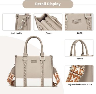 Сумка жіноча Miss Lulu середнього розміру через плече, хакі з текстурою лічі, з внутрішніми кишенями для роботи, відпочинку та повсякденного використання (4-3)