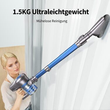 Kalado KCV500 Бездротовий акумуляторний пилосос, 23kPa потужність всмоктування, ультралегкий, 6-в-1, час роботи 35 хв, для тварин, килимів, твердих підлог