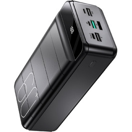 Power Bank 60000mAh з LED-дисплеєм, 22,5W PD USB-C, 4 виходи, 3 входи, сумісний з iPhone, Android, планшетами