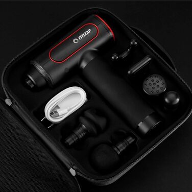 Масажний пістолет Fitleap Pro: 6 насадок, 6 режимів, 3200 об/хв, USB-C, для шиї, спини, плечей та ніг