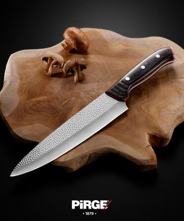 Ніж кухарський Pirge 21 см з нержавіючої сталі DIN 1.4116, Full Tang, ручка з композитного дерева, 56 HRC