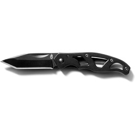 Gerber folding knife with plain edge blade and pocket clip (Mini Tanto 5.4 cm)