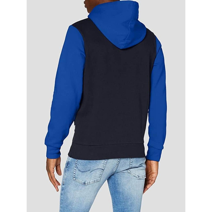 Чоловічий теплий худі з логотипом JACK & JONES Basic Kapuzen Sweatshirt, класичний синій колір, Regular Fit