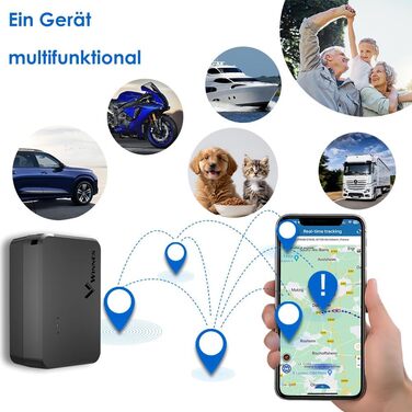 GPS-трекер TKMARS для авто без абонплати, 90 днів автономної роботи, оновлення позиції кожні 5 секунд, потужний магніт, водонепроникний, безкоштовний додаток, 5000 мА·год (TK903 4G 1500 мА·год)
