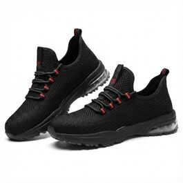 Захисні черевики SPIEZ для чоловіків та жінок, легкі робочі черевики з композитною захисною шапкою, неслизькі з повітряною подушкою для комфорту, чорно-червоні, розміри EU 36–46