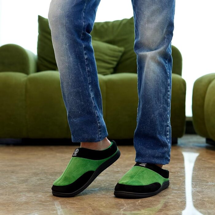 Чоловічі домашні тапочки GURGER з піною Memory Foam, антиковзаючі, для дому та вулиці, розмір 40-51, 44/45 EU, зелені