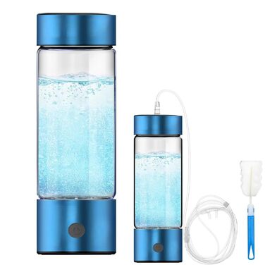 Електричний чайник Schwanenhals 1.0L, Ретро/Вінтаж, 1000W, з нержавіючої сталі, для офісу/подорожей/кухні/сім'ї, автоматичне відключення, захист від перегріву, BPA-free, мідний дизайн (синій + білий)