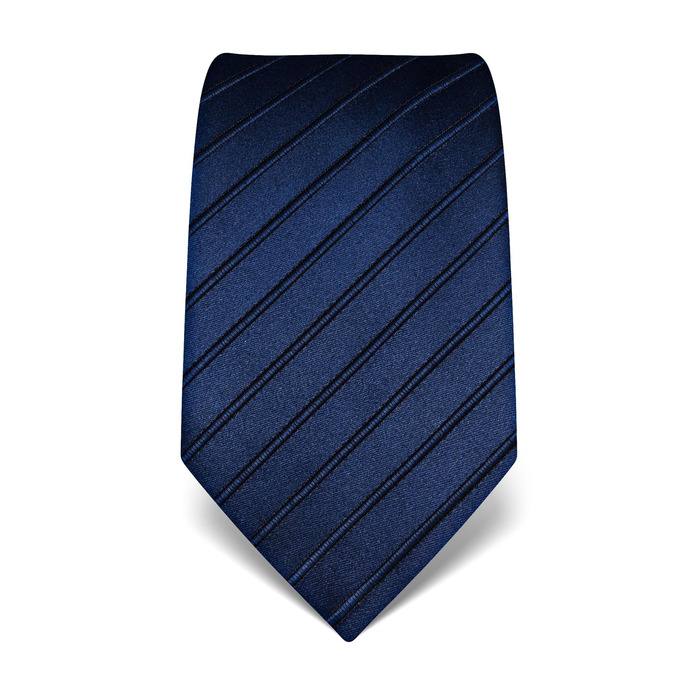 Краватка чоловіча Vincenzo Boretti, шовк, темно-синя в смужку, 8 см, для костюма та сорочки, діловий стиль, весілля